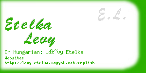 etelka levy business card
